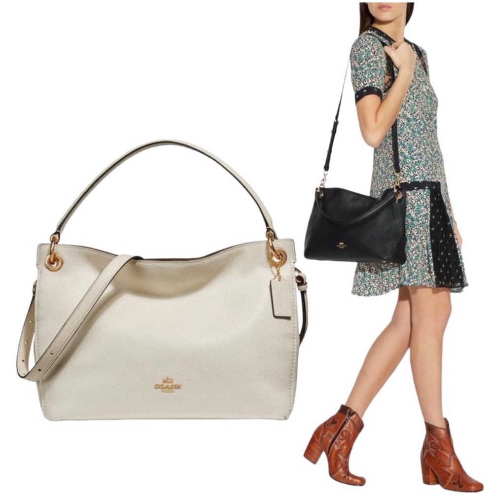 Coach Clarkson Hobo Bag - Chalk White, Light Gold Hardware - Picture 8 of 8